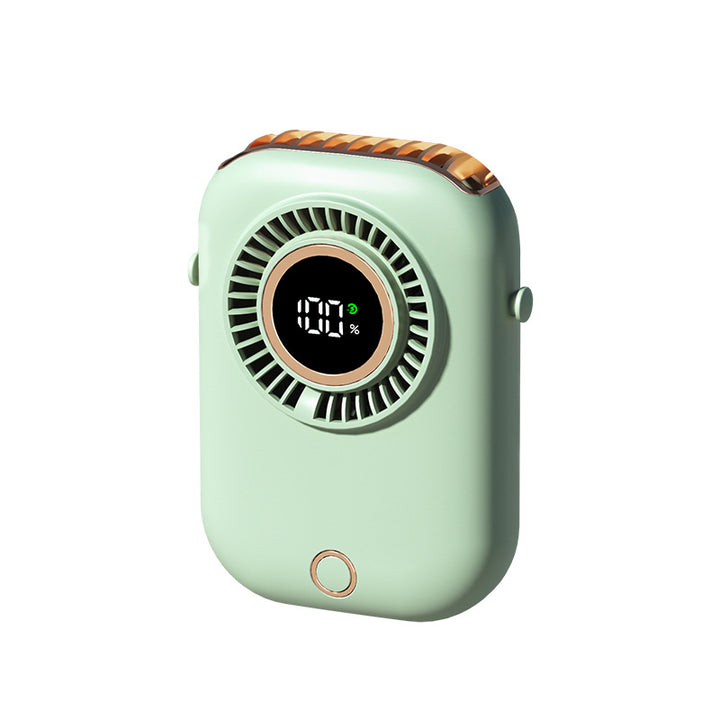 Unisex Portable Digital Rechargeable Hanging Fan Bowlift