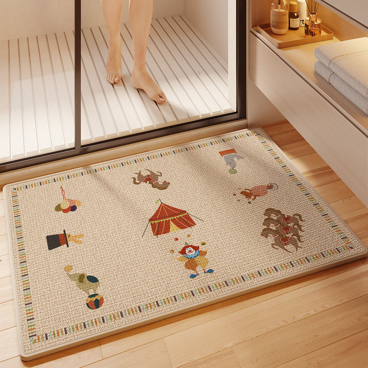 Fun Cartoon Themed Bath Mat Bowlift