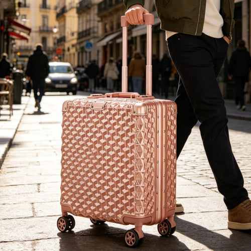 Unisex Premium Textured Hard Shell Carry-On Suitcase Bowlift