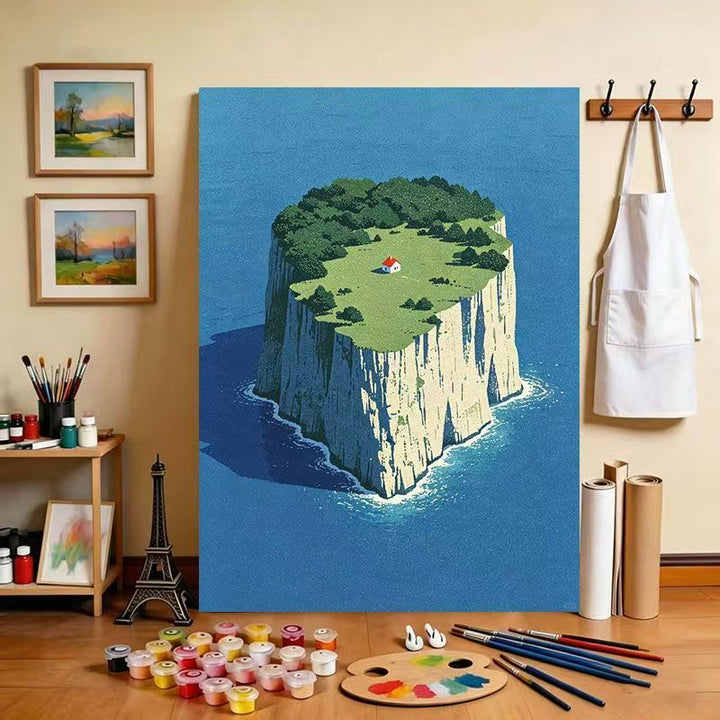 Tropical Island Landscape Canvas Art Print Bowlift