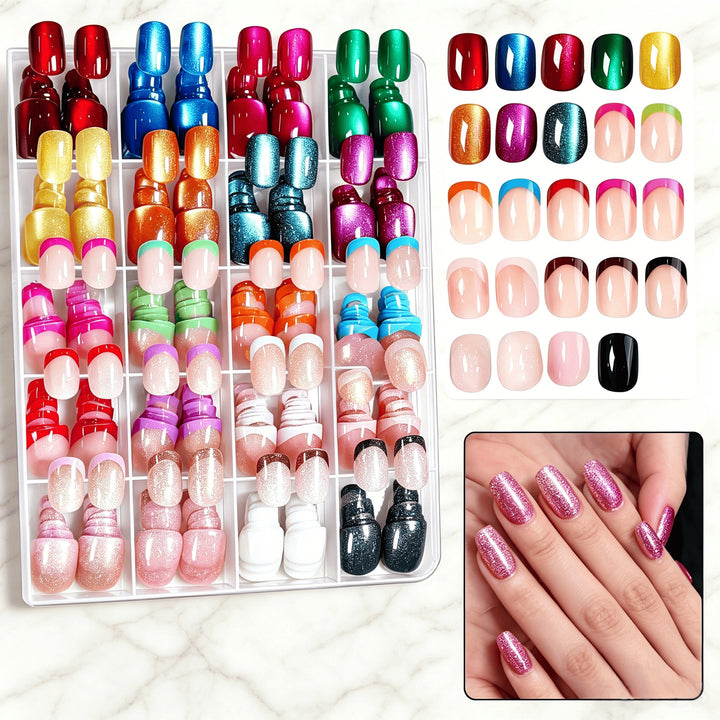 Multi-Style Press-On Nail Art Set Bowlift