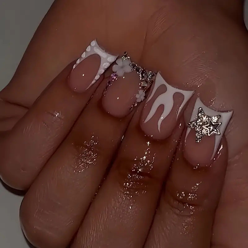 Decorative Jewel-Embellished Nail Art Bowlift