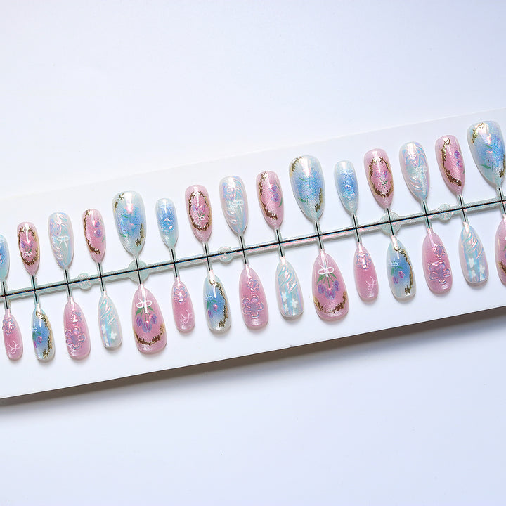 Seasonal Floral Press-On Nail Art Set Bowlift