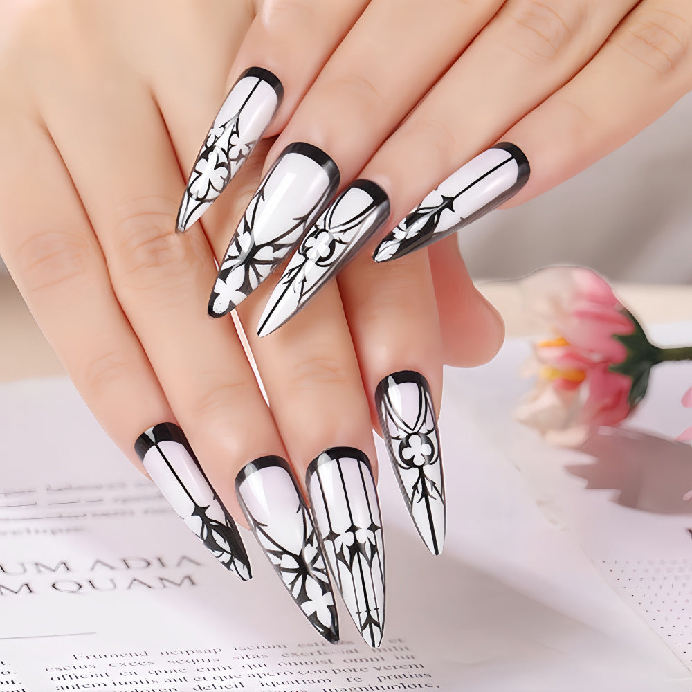 Creative nail art with floral design Bowlift
