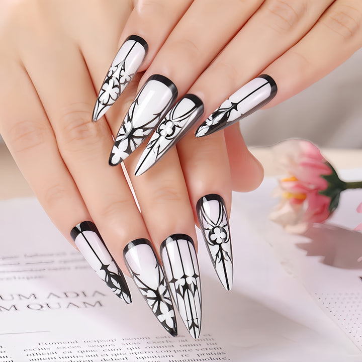 Creative nail art with floral design Bowlift