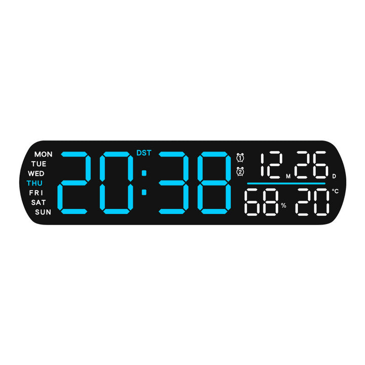 Digital wall clock with temperature and hygrometer display Bowlift