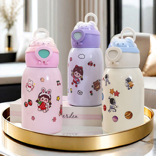 Ladies Insulated Drinking Bottle in Intergalactic Astronaut Design Bowlift