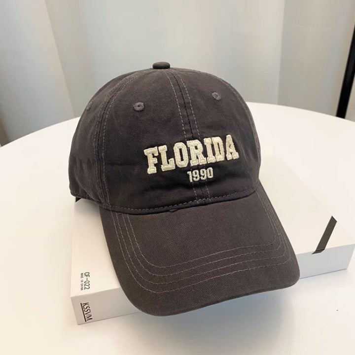 Men's Embroidered Cotton Adjustable Baseball Cap Bowlift