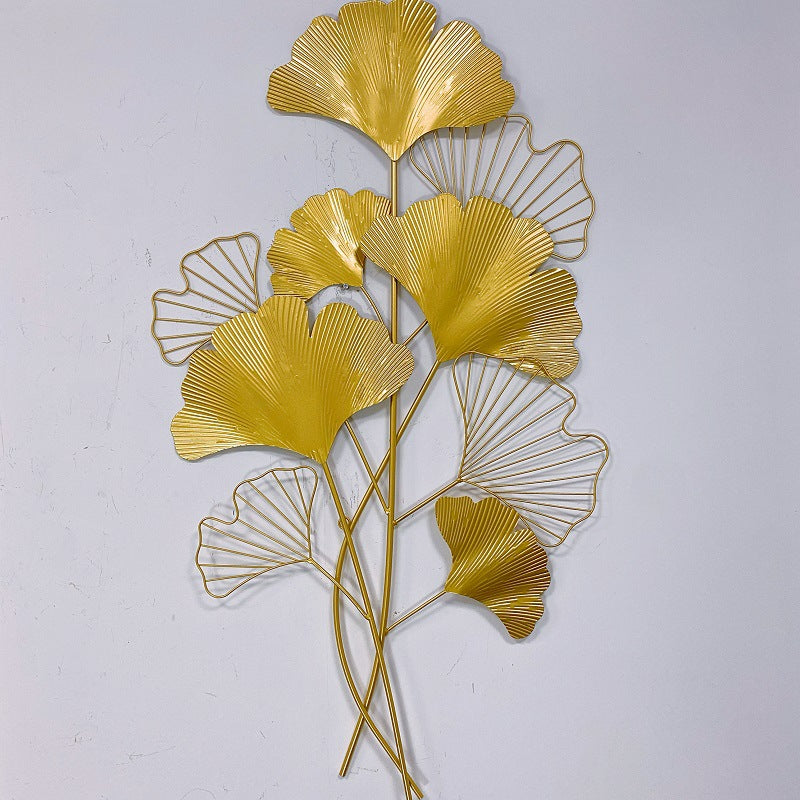 Decorative Metal Ginkgo Wall Sculpture Bowlift