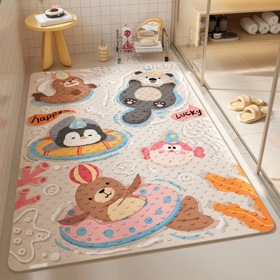 Fun Cartoon Bath Mat Bowlift