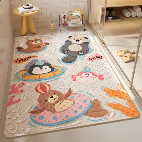Fun Cartoon Bath Mat Bowlift
