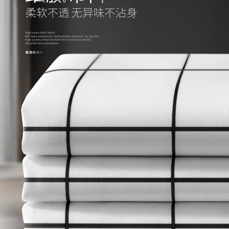 Minimalist Grid Pattern Shower Curtain Bowlift