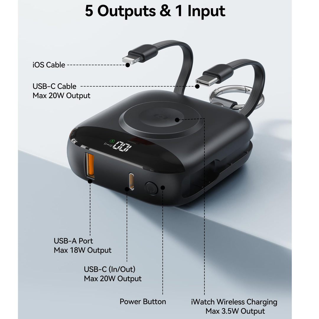 Portable Wireless Charger with Integrated Power Bank Bowlift
