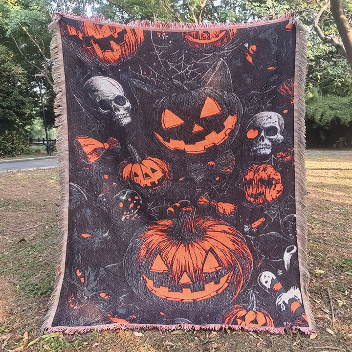 Halloween-Themed Tapestry Blanket