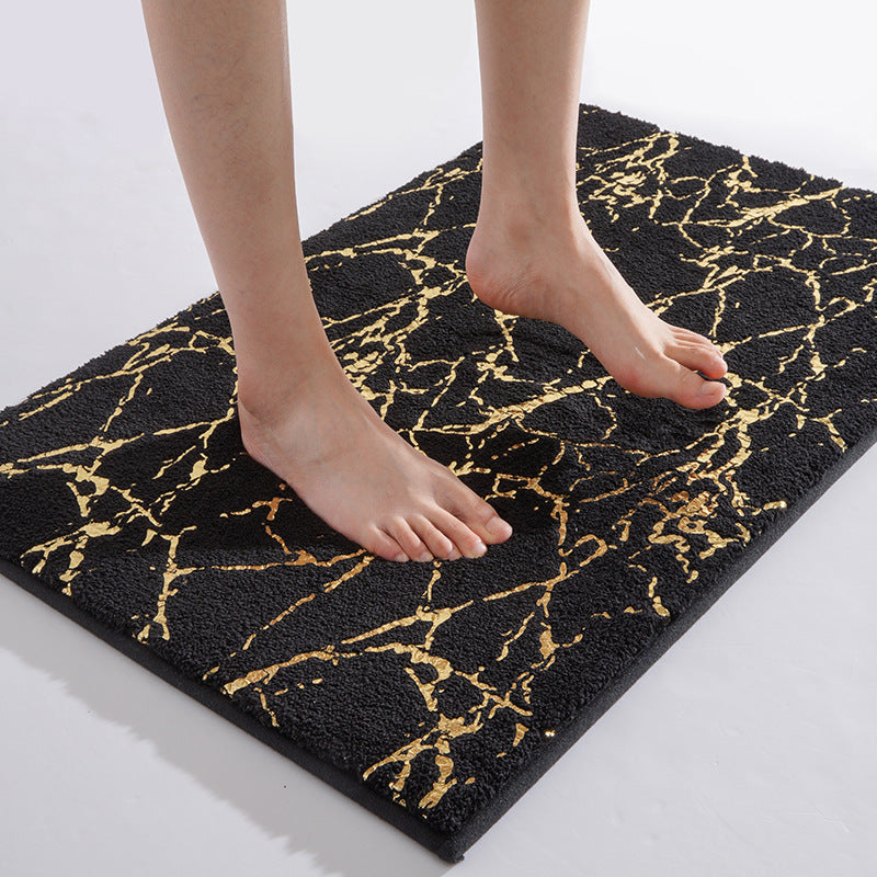 Luxurious Marble Design Bath Mat
