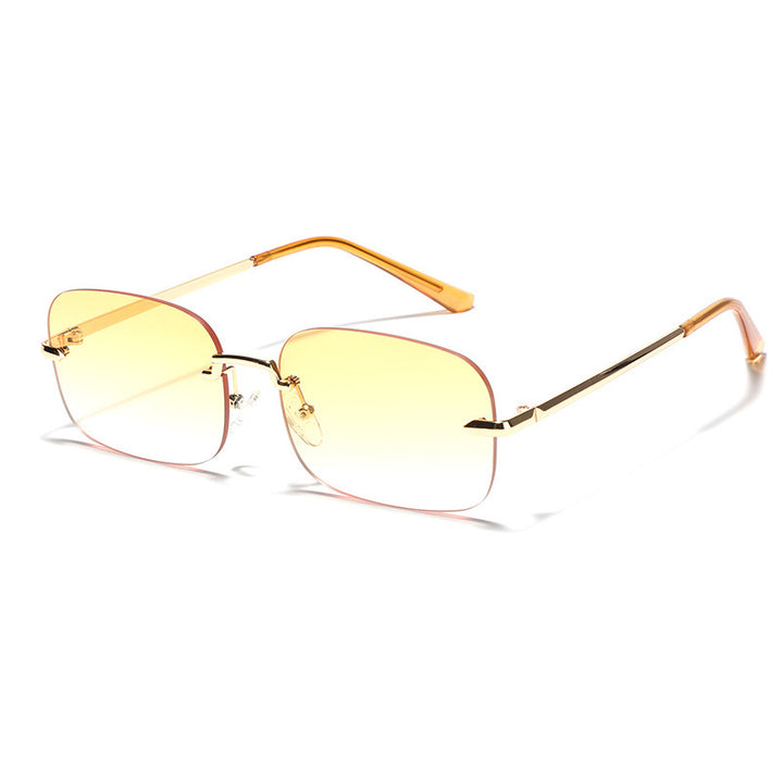 Women Oversized Sunglasses with Filigree Metal Frame Bowlift