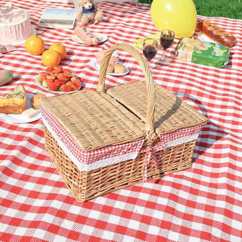Ladies Woven Basket with Decorative Insert Bowlift
