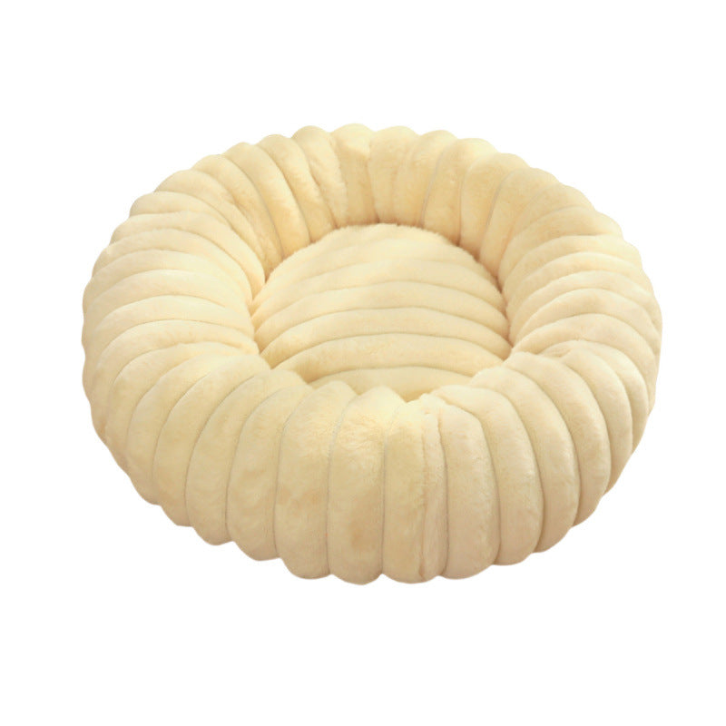 Women Round Cuddle Bed with High Edges Bowlift