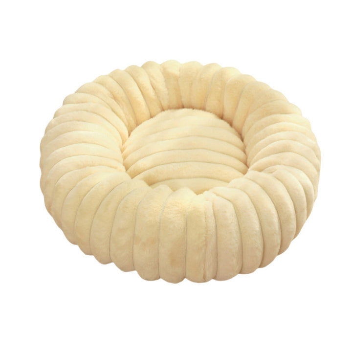 Women Round Cuddle Bed with High Edges Bowlift