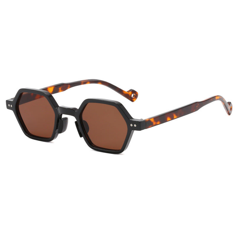 Women's Geometric Sunglasses in Modern Hexagon Design Bowlift