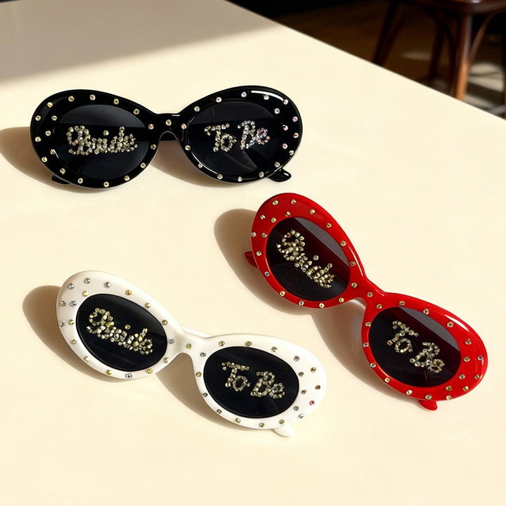 Rhinestone-Embellished Bridal Sunglasses Bowlift
