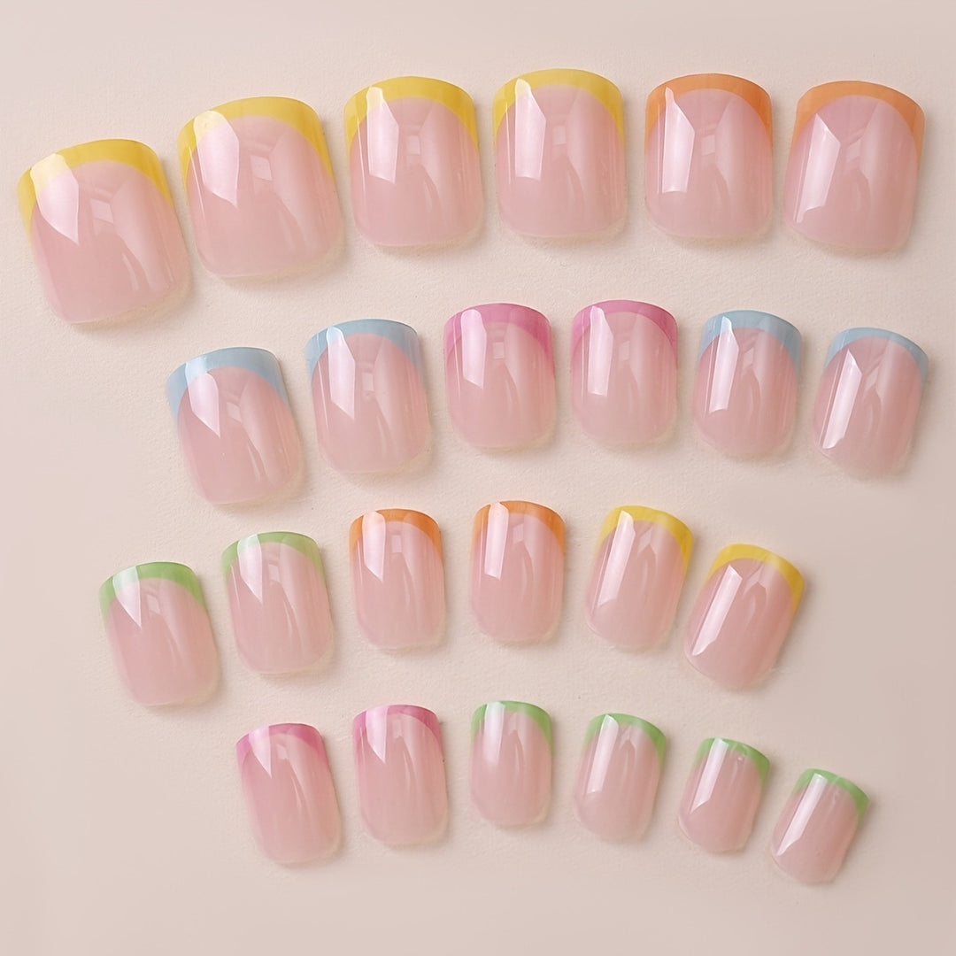 Artistic French Tip Nail Wrap Set Bowlift