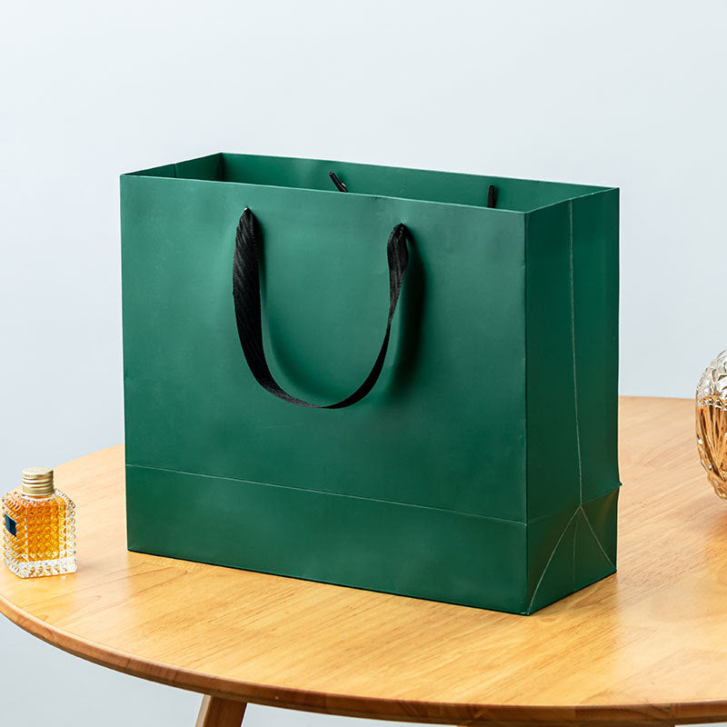 Premium Reusable Paper Gift Bag with Ribbon Handles and Reinforced Base Bowlift