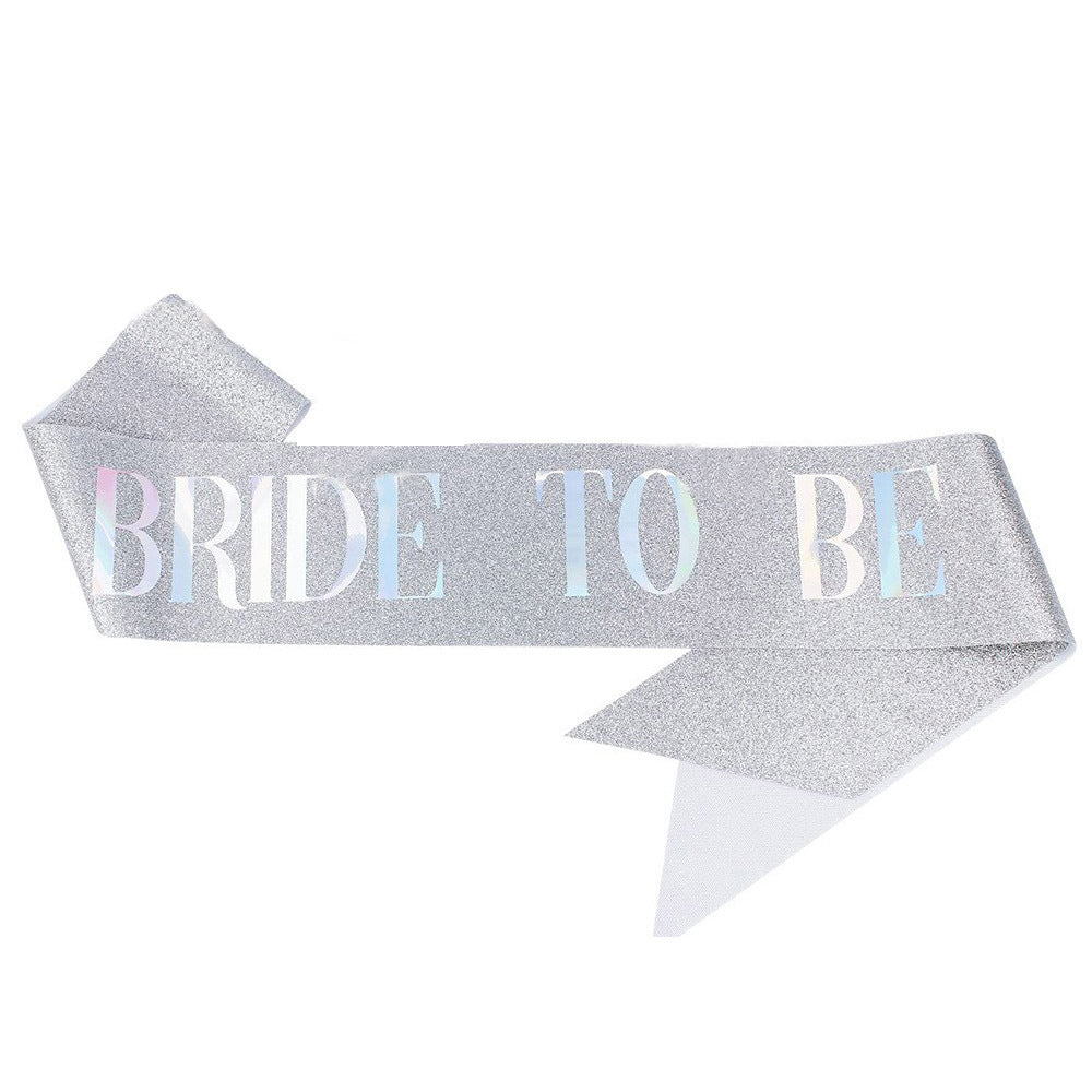 Ladies Glittering Bride Sash Bowlift