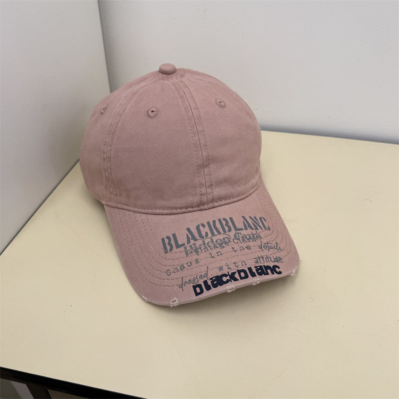 Men's Distressed Graphic Denim Cap Bowlift
