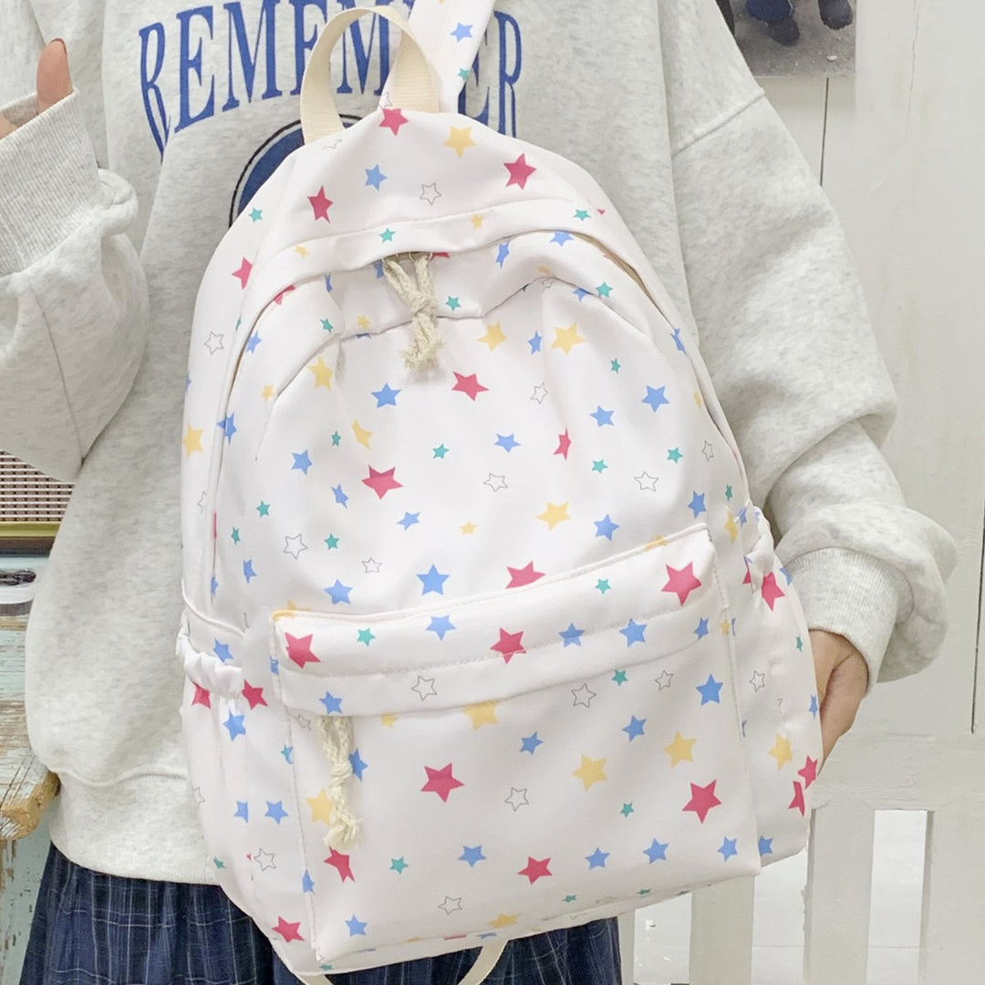 Star-Patterned Lightweight Backpack Bowlift