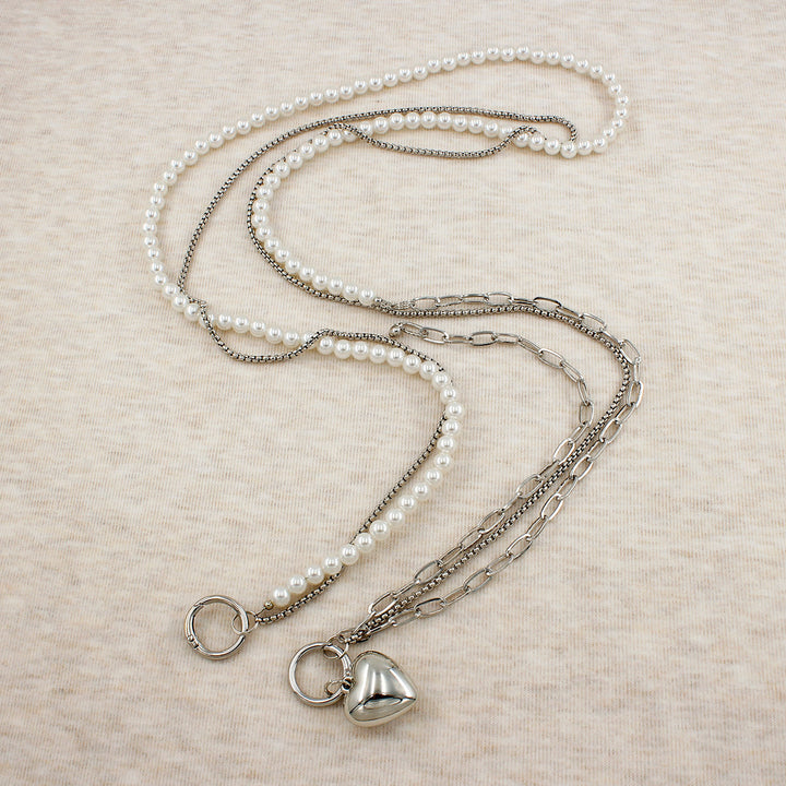 Heart-Designed Beaded Eyewear Chain Bowlift