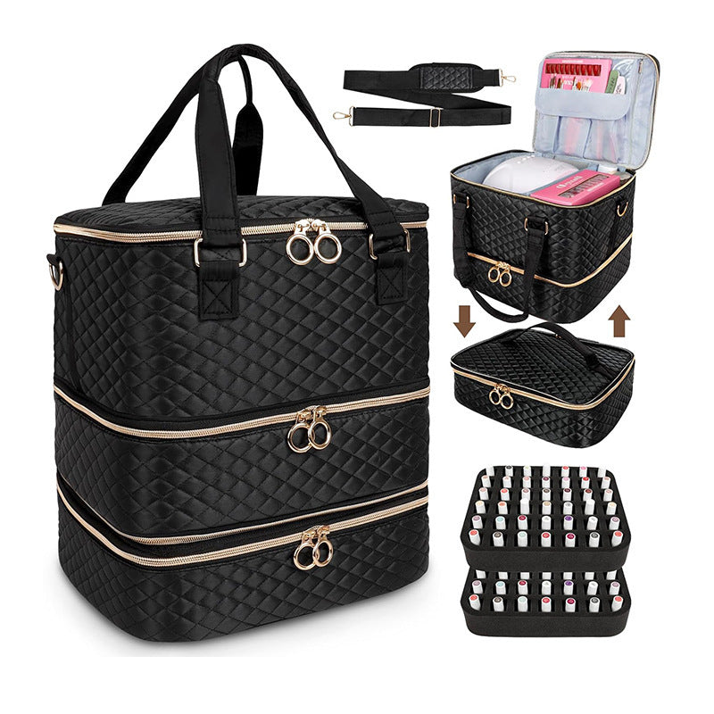Cosmetic storage bag with multiple compartments Bowlift