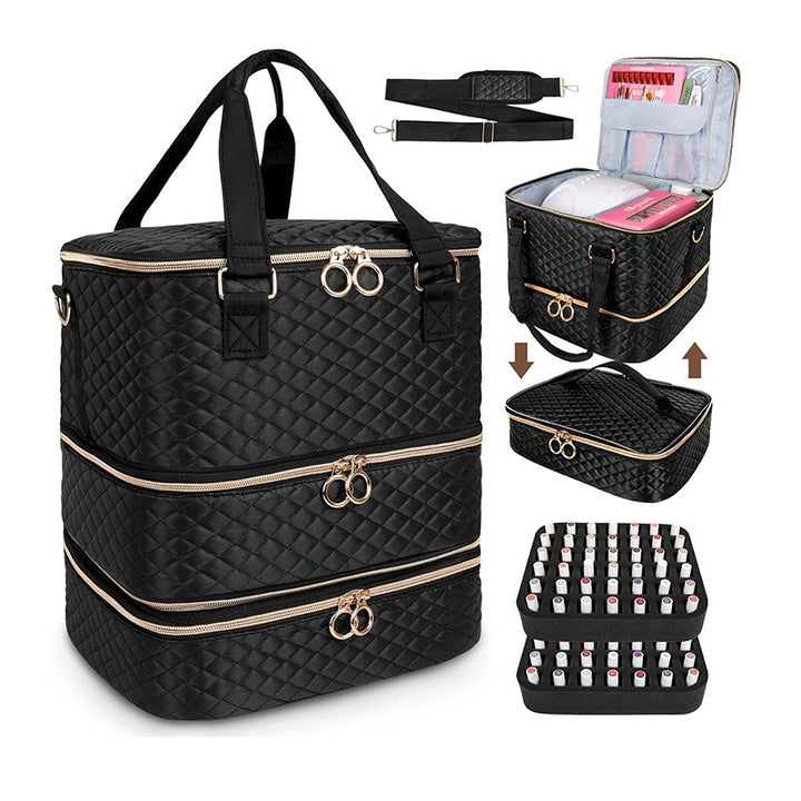 Cosmetic storage bag with multiple compartments Bowlift