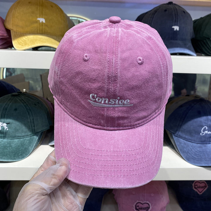 Men's Distressed Adjustable Denim Baseball Cap Bowlift