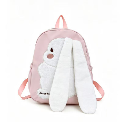 Cute Bunny Ear Plush Backpack Bowlift