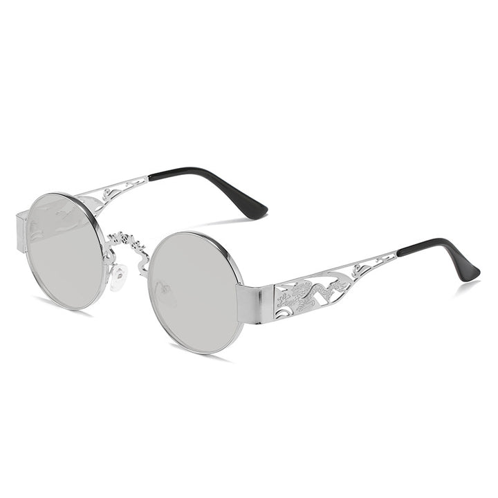 Women's artistic round sunglasses with elegant filigree frame Bowlift