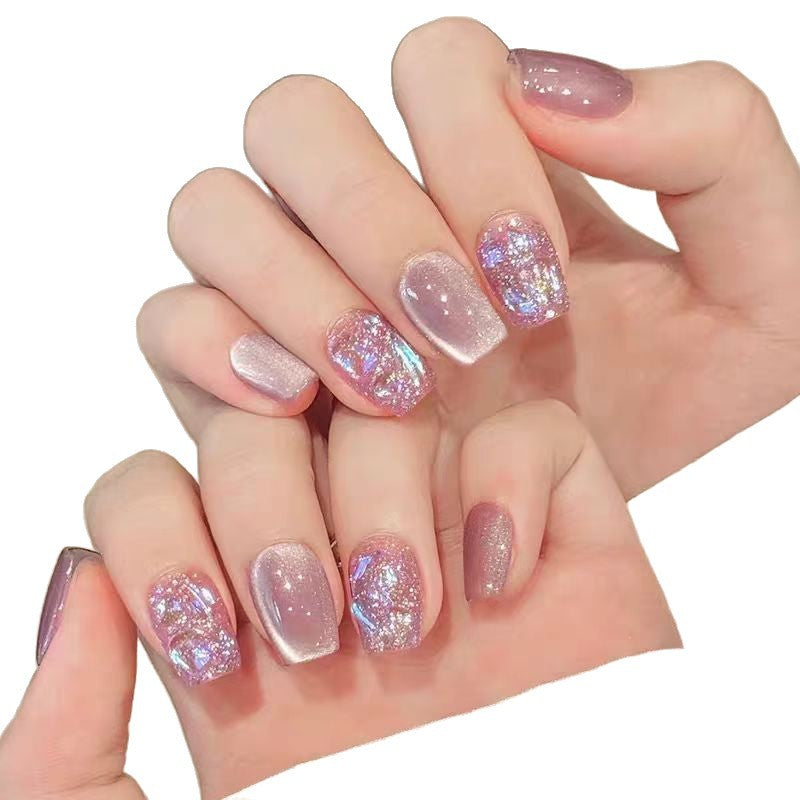 Artificial nails with radiant glitter effect Bowlift