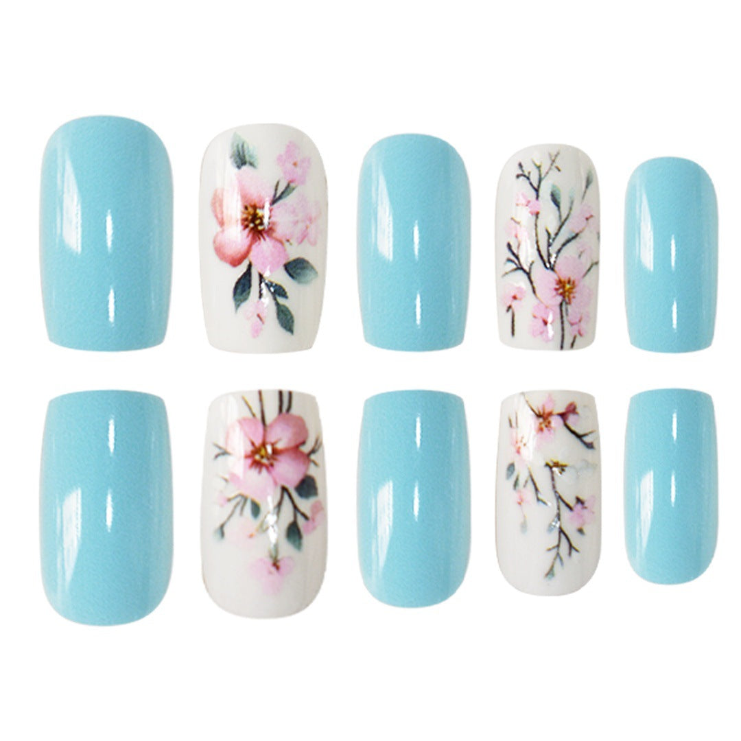Floral Design Nail Art Extensions Bowlift