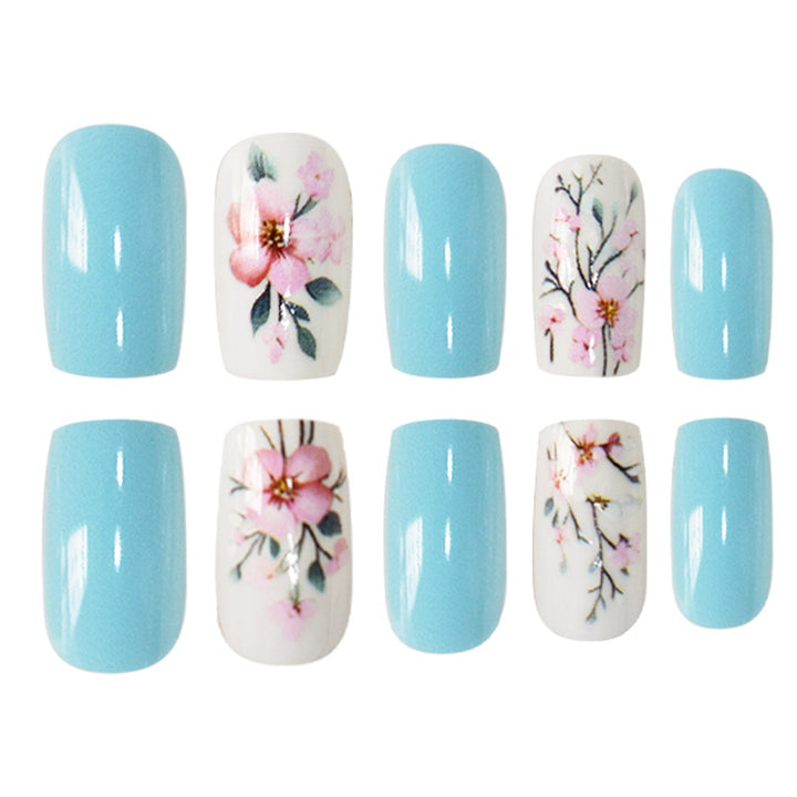 Floral Design Nail Art Extensions Bowlift