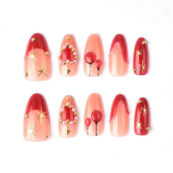Artificial nails in classic style Bowlift