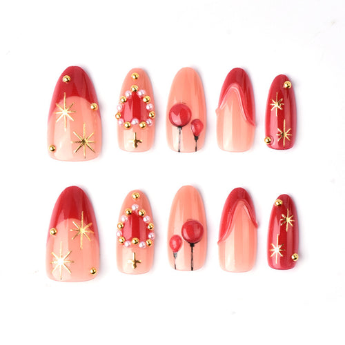 Artificial nails in classic style Bowlift