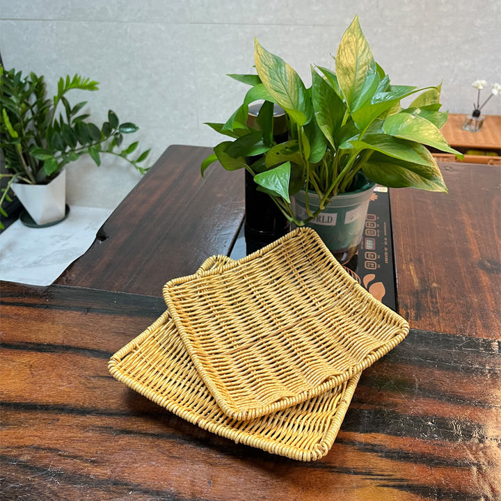 Handcrafted Woven Serving Tray Bowlift