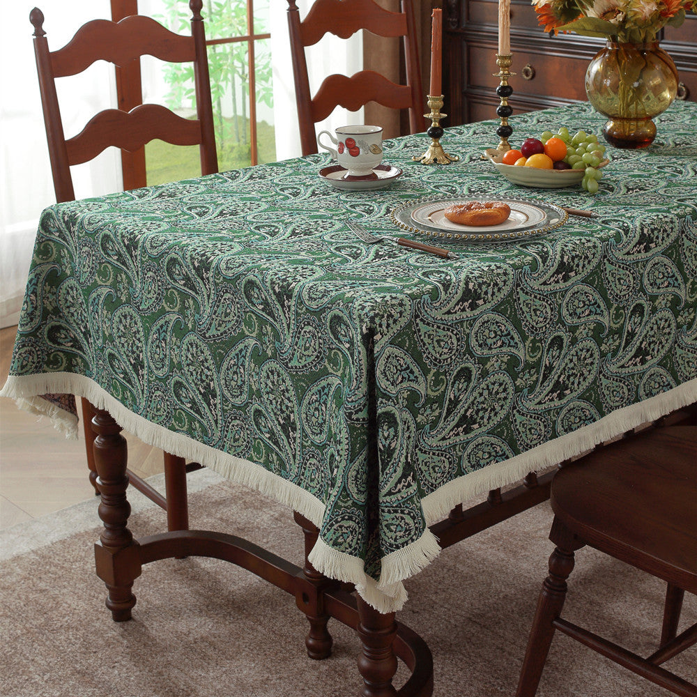 Classic Floral Embroidered Tablecloth