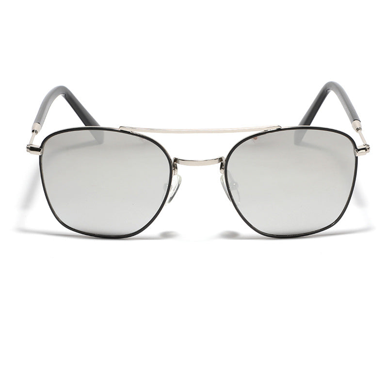 Women's fashionable square sunglasses with luxurious metal frame Bowlift