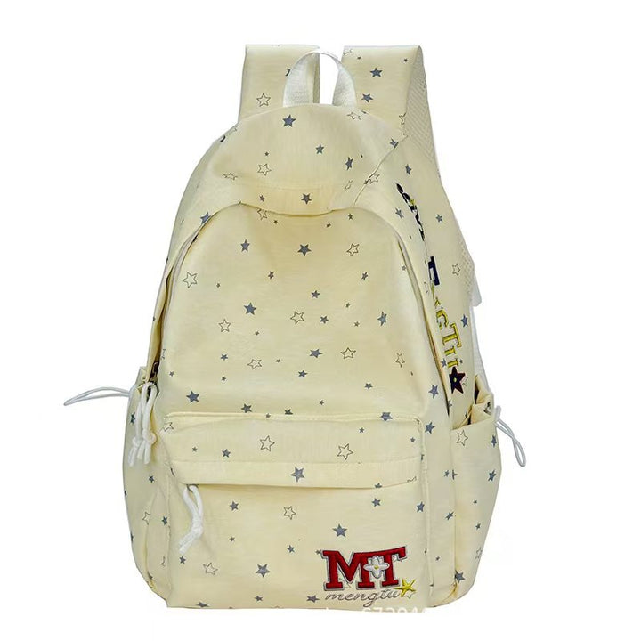 Star-Print Student Backpack Bowlift