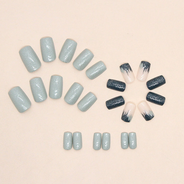 Gradient Glitter Gel Nail Tips Set Bowlift