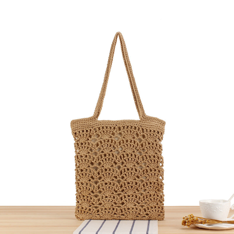 Macramé Beach Bag with Handwoven Design Bowlift