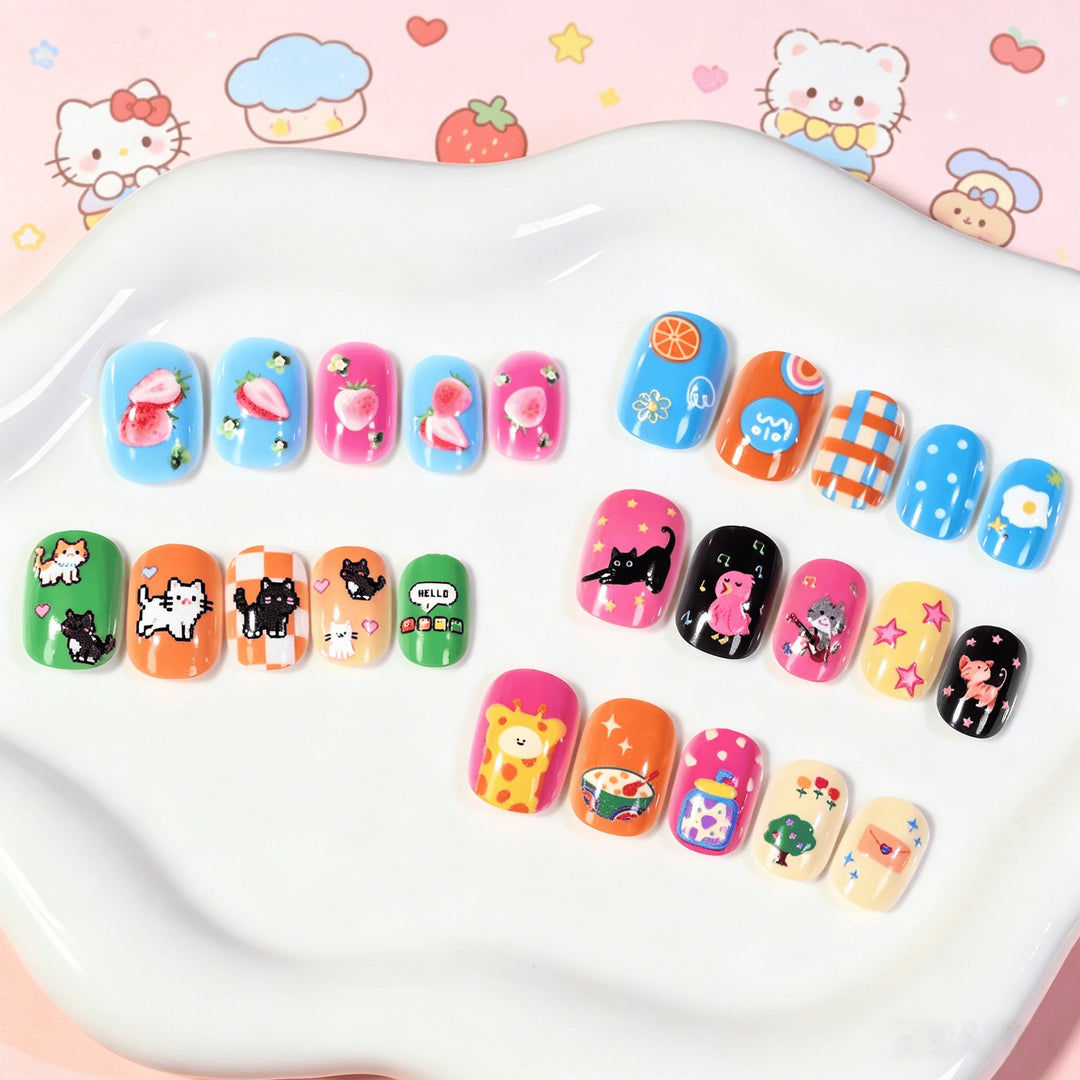 Decorative Cartoon-Themed Nail Sticker Collection Bowlift