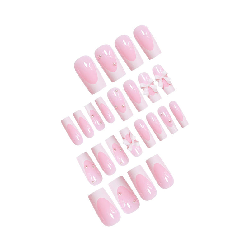 Decorative Press-On Nails with Bow Accents Bowlift