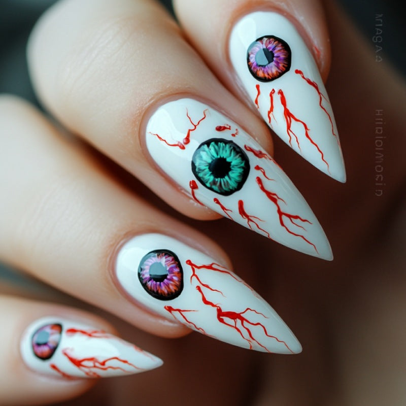 Artistic Eye-Themed Press-On Nail Set Bowlift